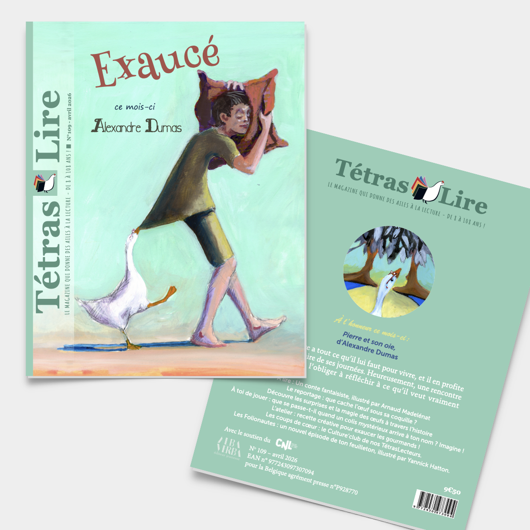 TétrasLire n°109 Alexandre Dumas illustré par Arnaud Madelénat - magazine jeunesse - lecture à partir de 8 ans